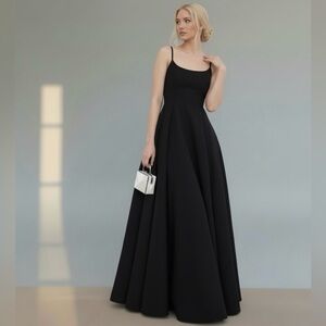 NWT STAUD Joy Maxi Dress in Black Size 2